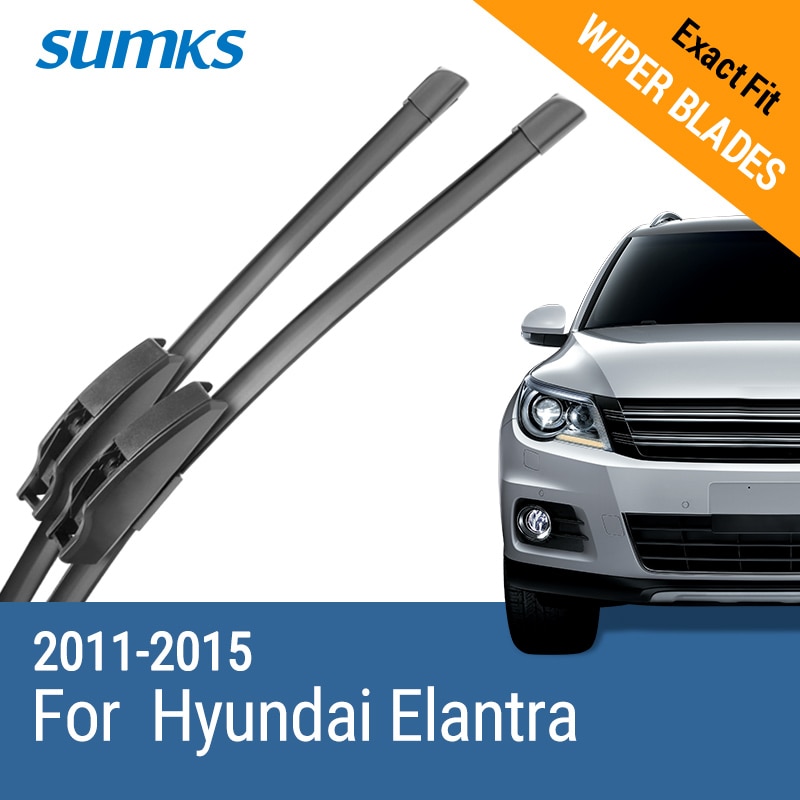 SUMKS Wiper Blades for Hyundai Elantra 26  13 Fit Hook Arms 2011 2012 2013 2014 2015